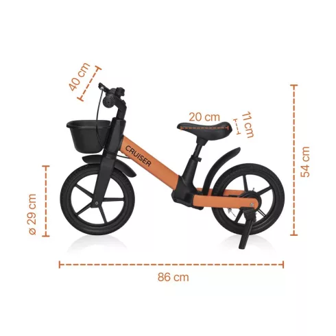 Cruiser futóbicikli fékkel - Orange Race