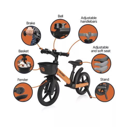 Cruiser futóbicikli fékkel - Orange Race