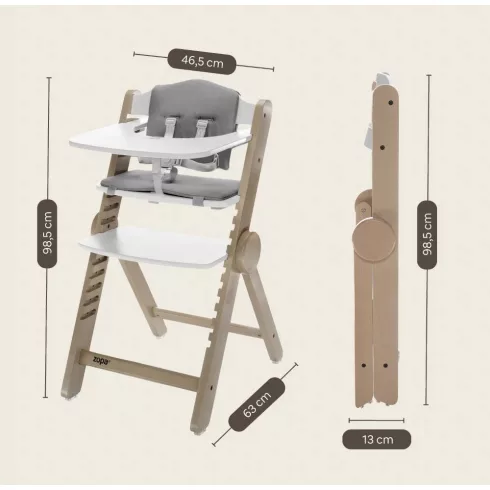 Zopa Clipp-Clapp etetőszék - Grey