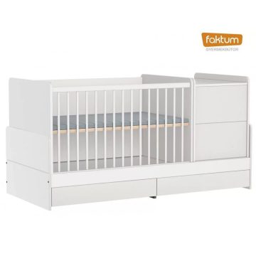   Faktum Alda Classic Kombi babaágy rágásvédővel - Fehér/Magasfényű fehér