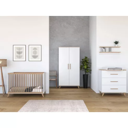 Faktum Flip 2 osztású szekrény - White&Oak