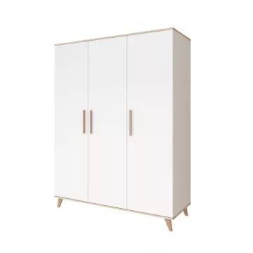 Faktum Flip 3 osztású szekrény - White&Oak