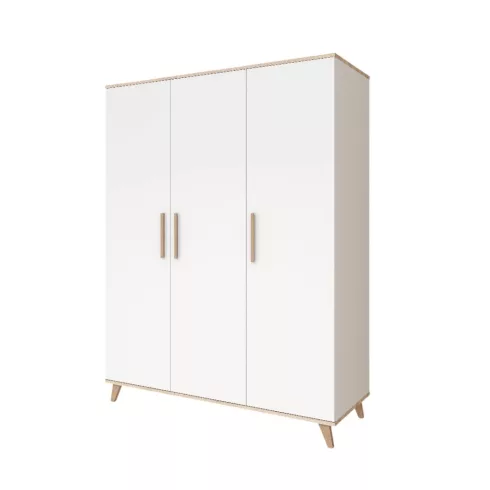 Faktum Flip 3 osztású szekrény - White&Oak