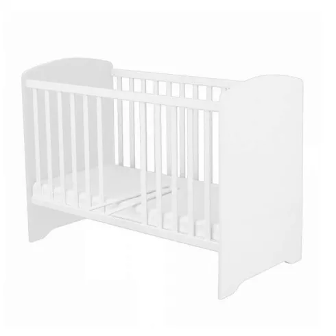 Timba Erik 70x140-es átalakítható kiságy ágyneműtartóval -  Ezüst/Fehér